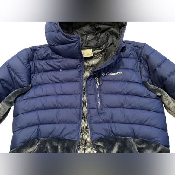 Columbia Winter Snow Powder Lite Omni Heat Thermarator Insulated hooded jacket L - Picture 8 of 15